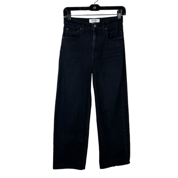 Reformation Denim - Reformation Emma High Rise Wide Leg Jeans in Wash Black